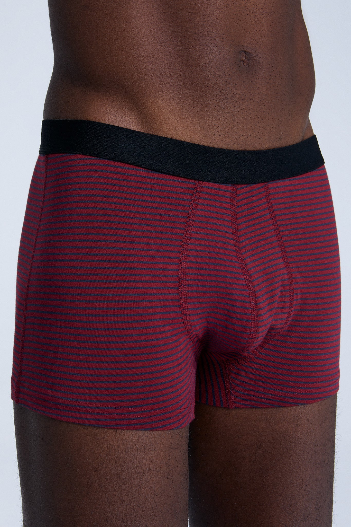 2121-081 | Herren Trunkshorts - Tibetrot/Navy Gestreift