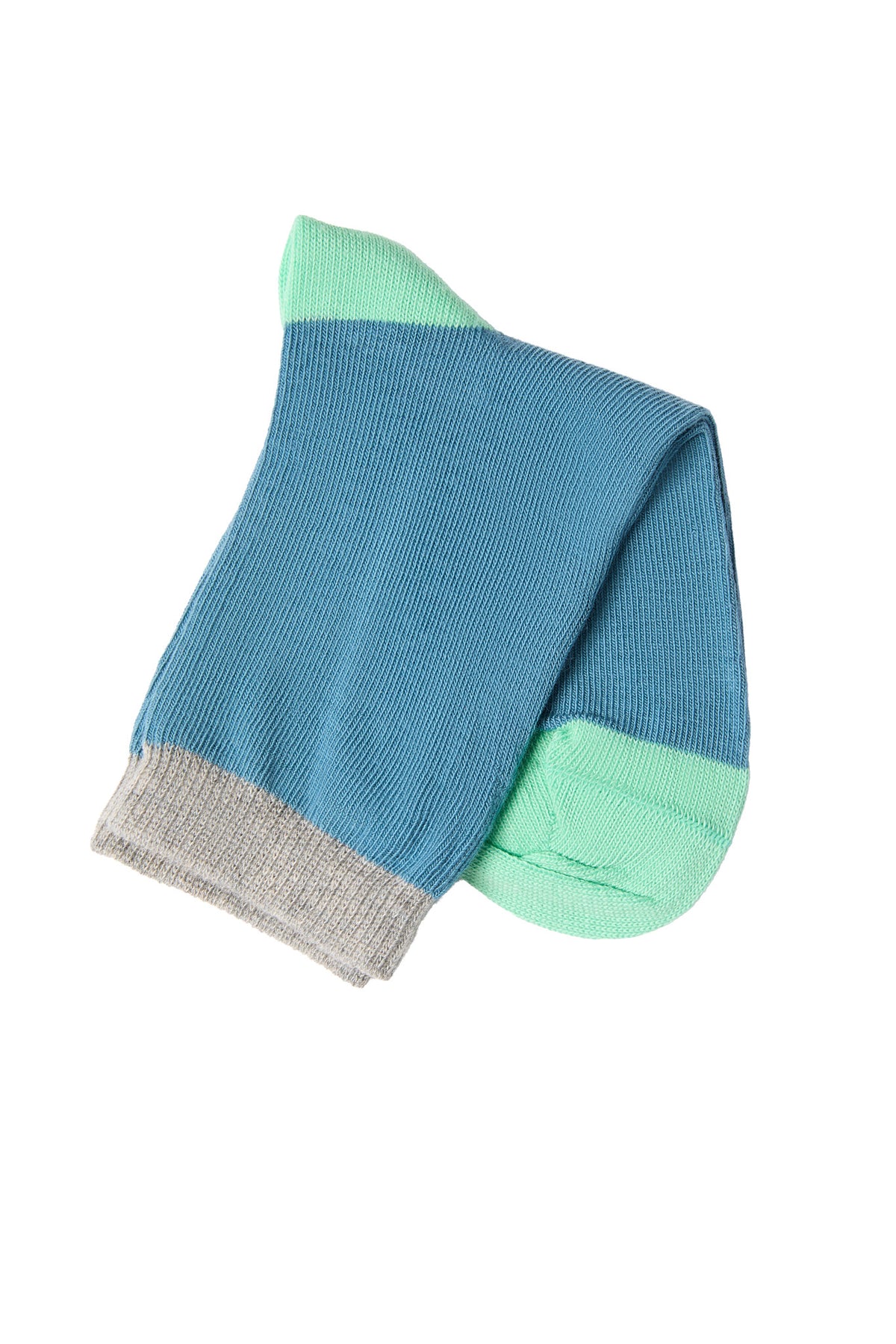 3332 | Kinder Socken - Taubenblau/Kiwi