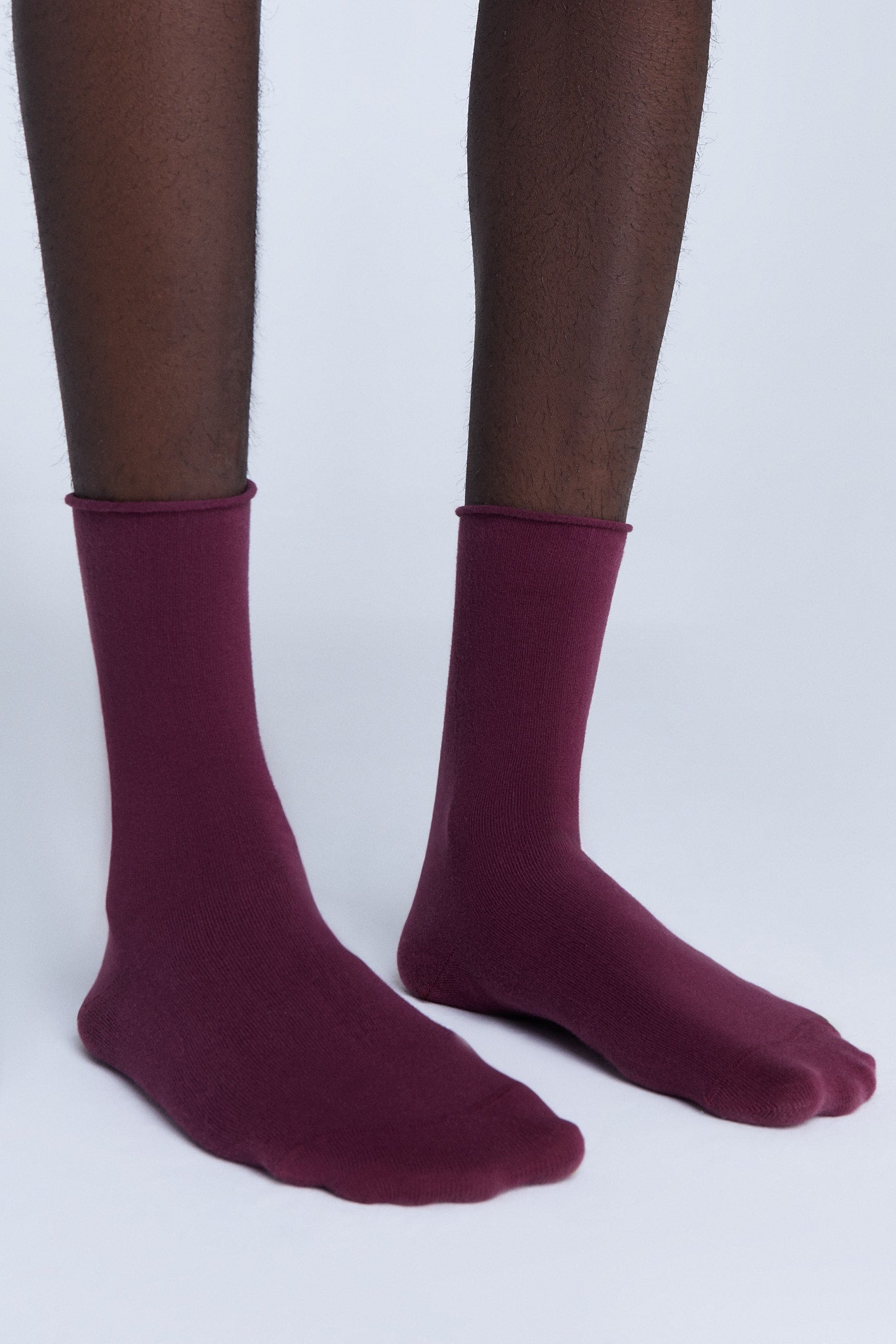 9503 | Socken mit Rollrand - Bordeaux (6er Pack)