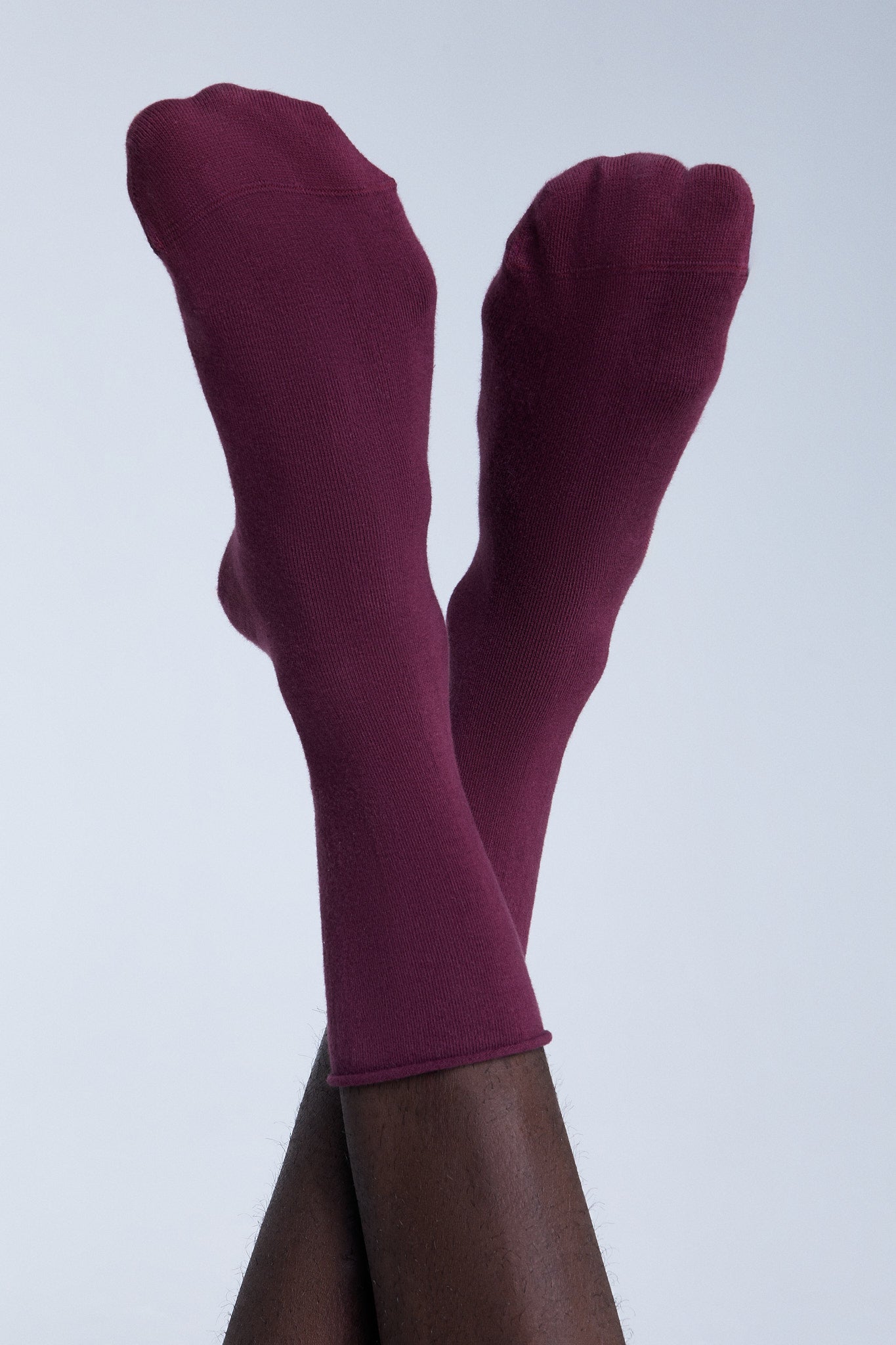 9503 | Socken mit Rollrand - Bordeaux (6er Pack)