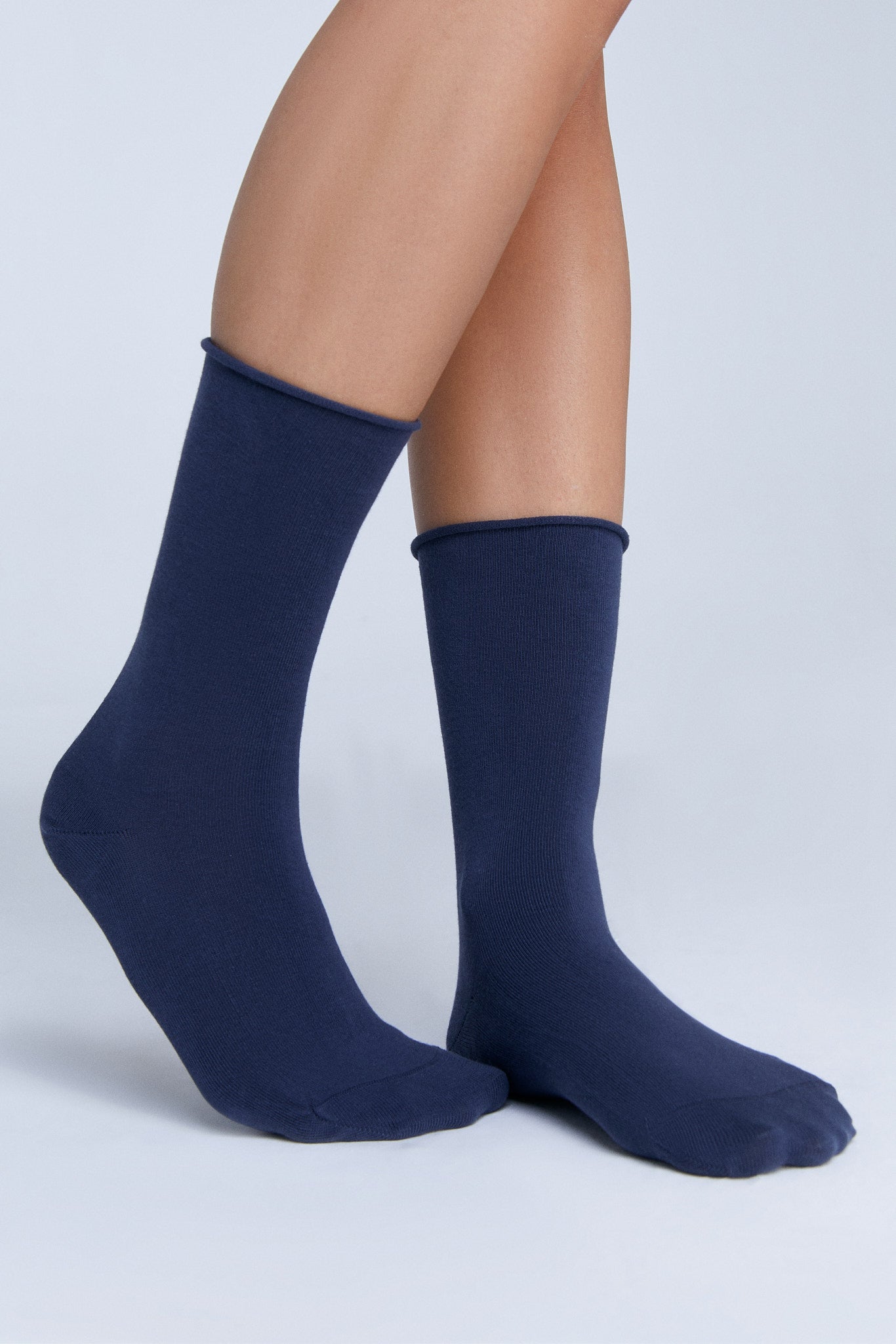 9504 | Socken mit Rollrand - Dunkelblau (6er Pack)
