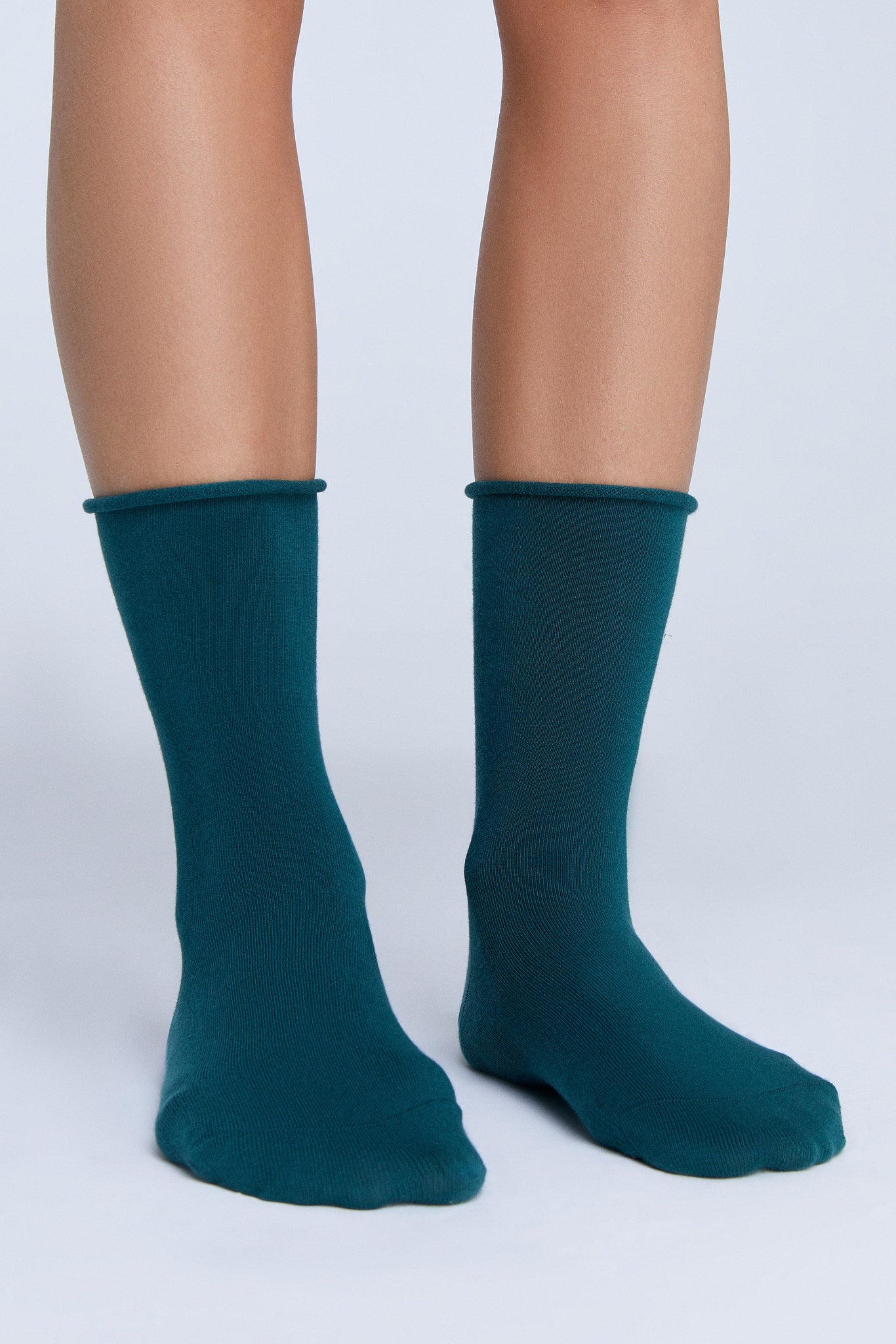 9505 | Socken mit Rollrand - Tannennadel (6er Pack)