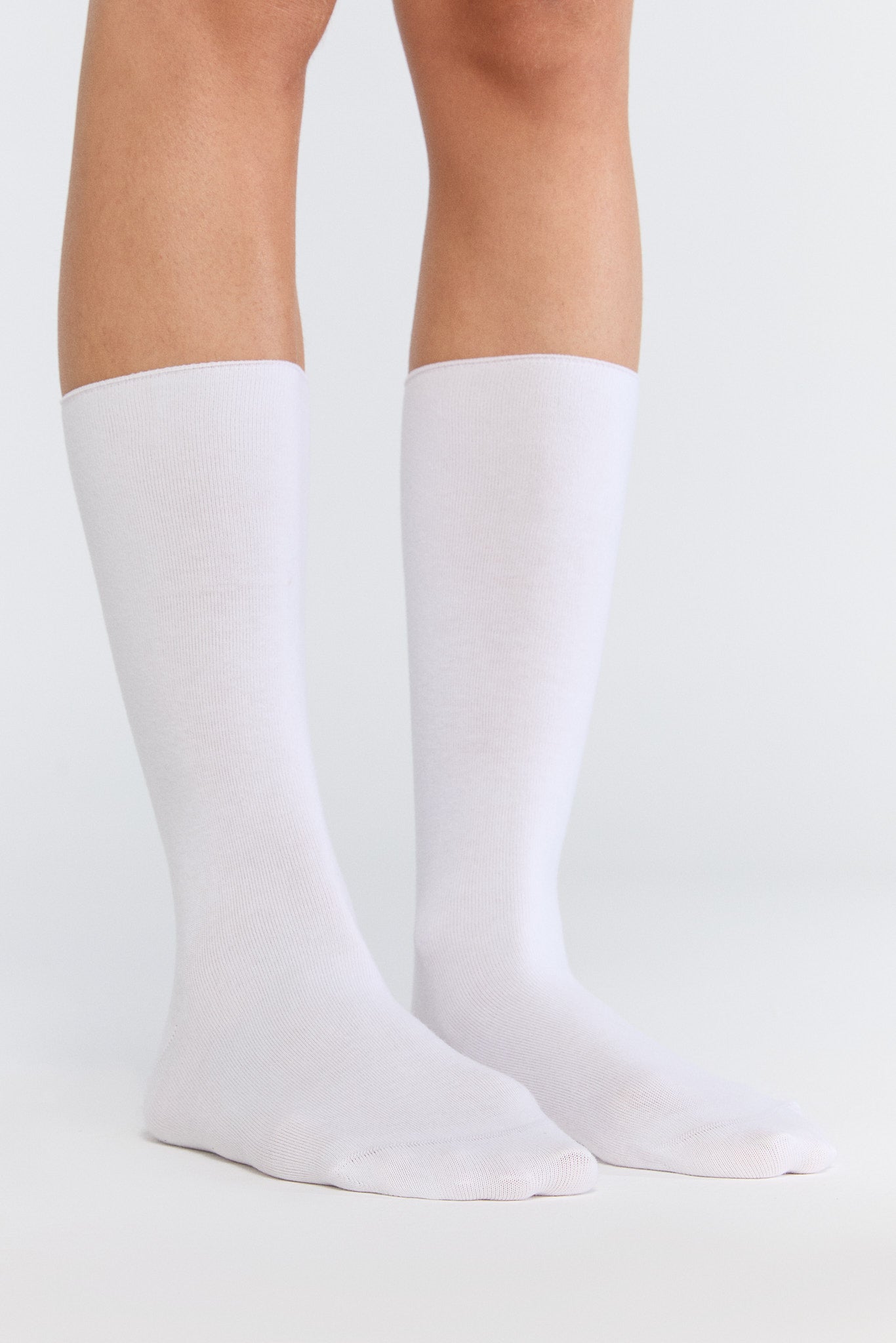 9509 | Socken mit Rollrand - Naturweiss (6er Pack)