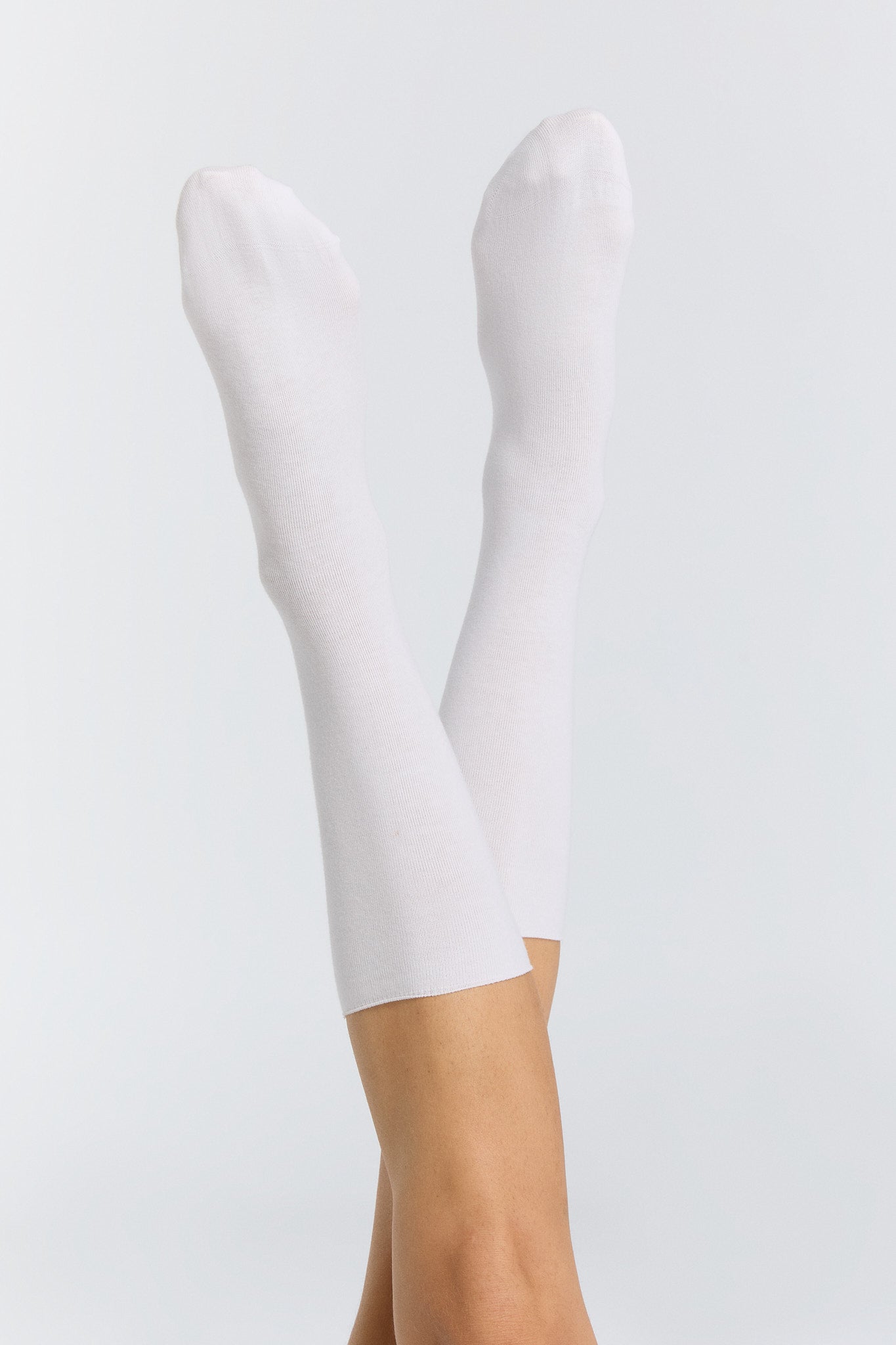 9509 | Socken mit Rollrand - Naturweiss (6er Pack)