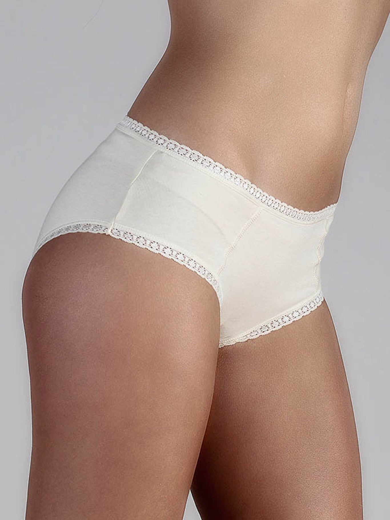 1131-03 | Damen Hipster mit Spitze - Natur