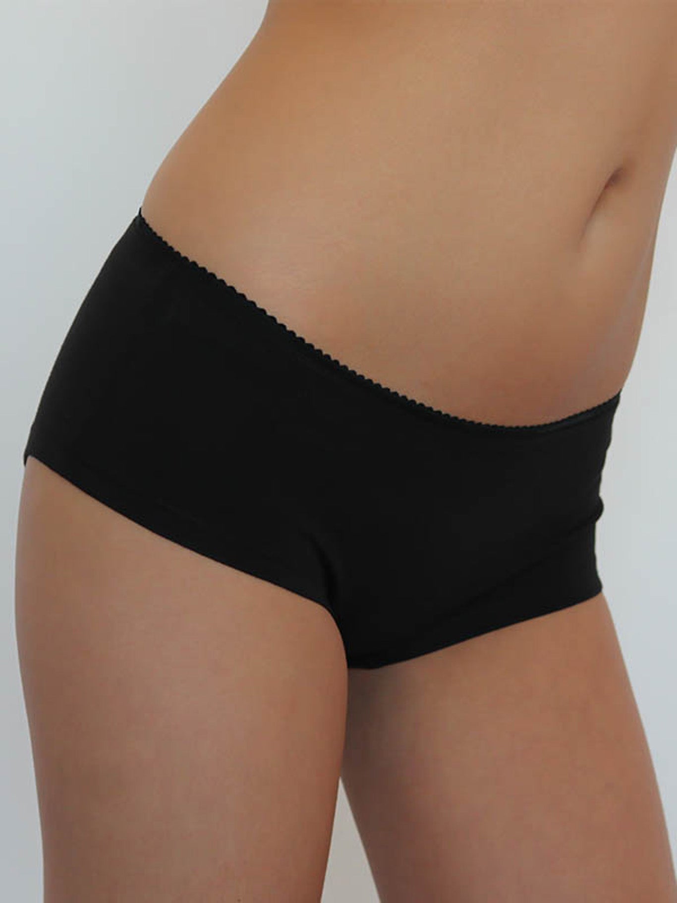 1155-01 | Damen Pants mit feiner Spitze - Schwarz