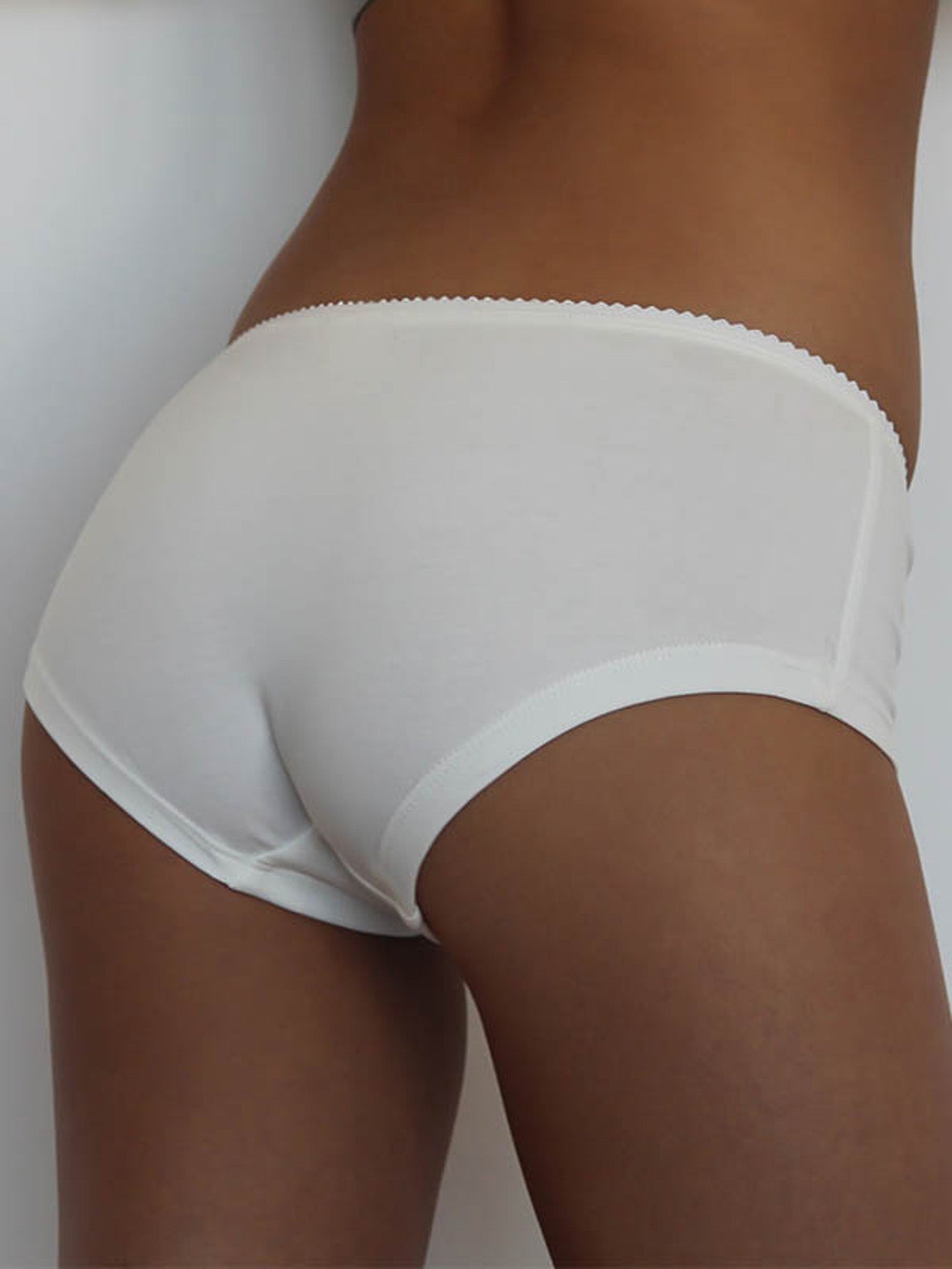 1155-02 | Damen Pants mit feiner Spitze - Naturweiss