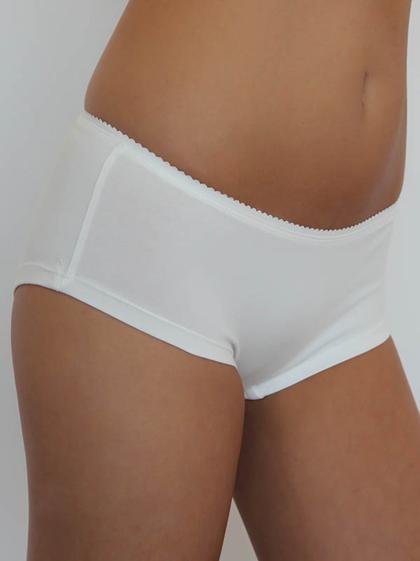 1155-02 | Damen Pants mit feiner Spitze - Naturweiss