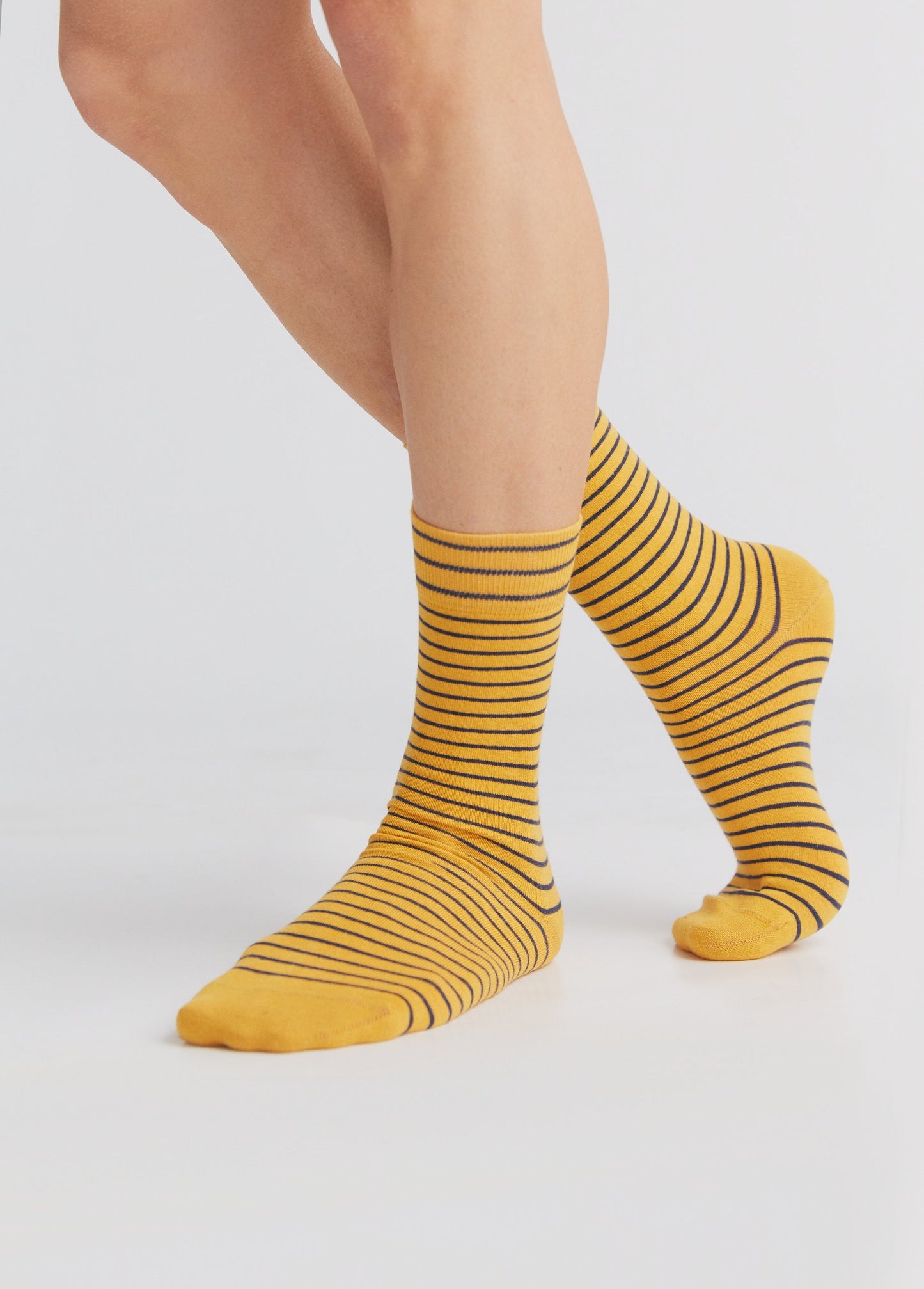 2308 | Stockings Indigo/Mustard Yellow