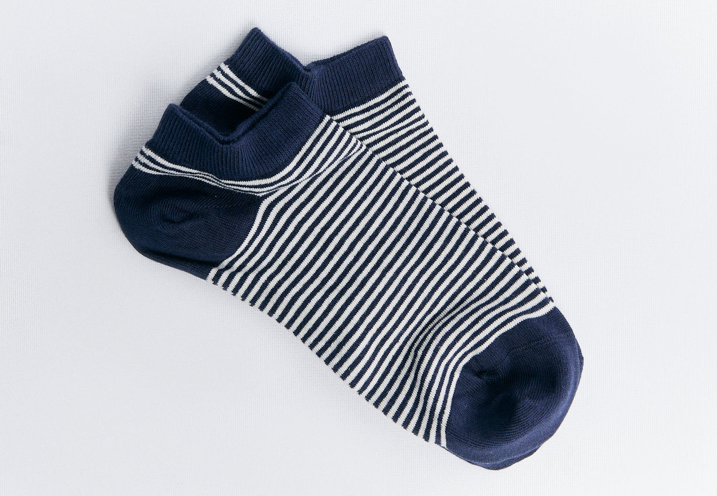 9321 | Unisex Söckchen - Indigo/Natur Gestreift (6er Pack)