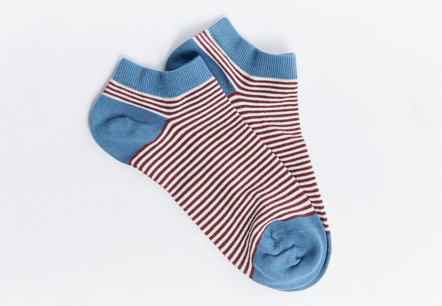 9323 | Unisex Socks - Bordeaux/Natural Striped (Pack of 6)