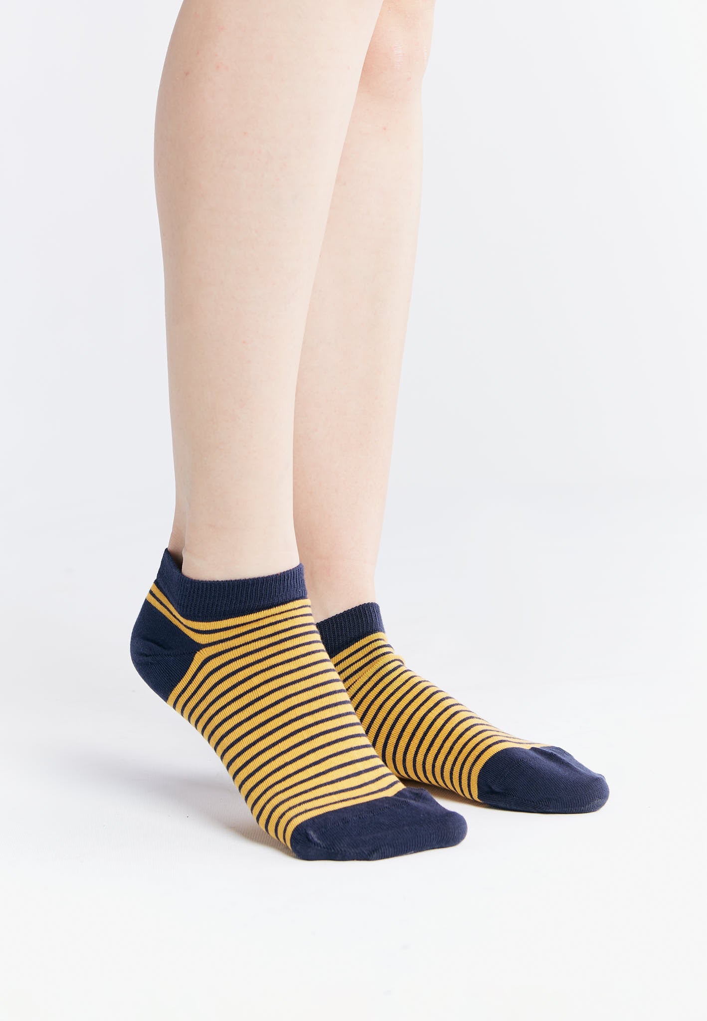 9324 | Unisex Söckchen - Indigo/Mustard Yellow