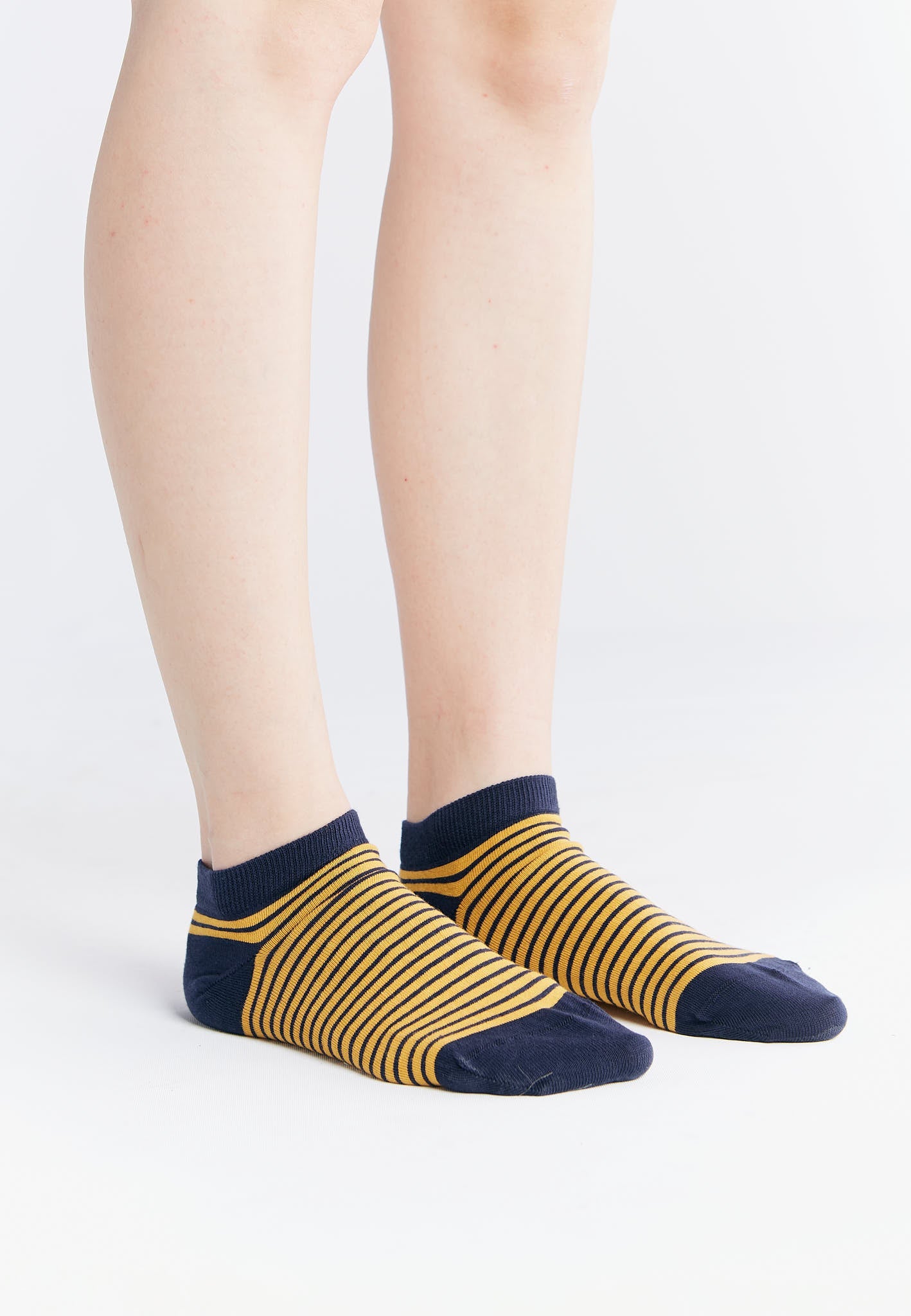 9324 | Unisex Söckchen - Indigo/Mustard Yellow