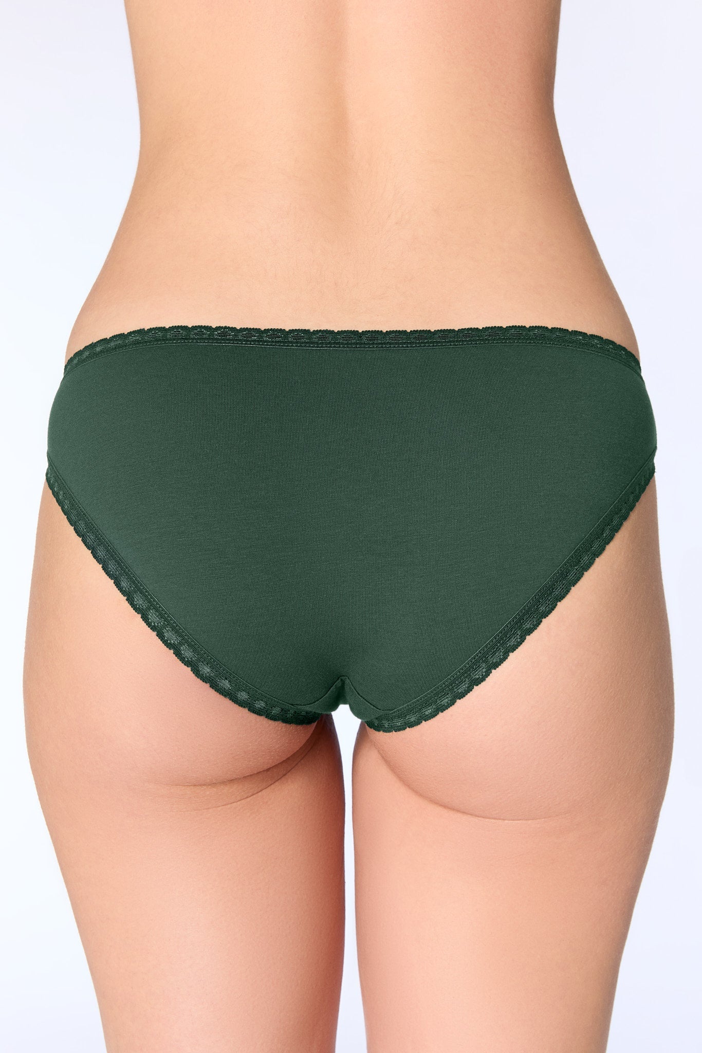 1111-067 | Damenslip mit Spitze - Tannennadel