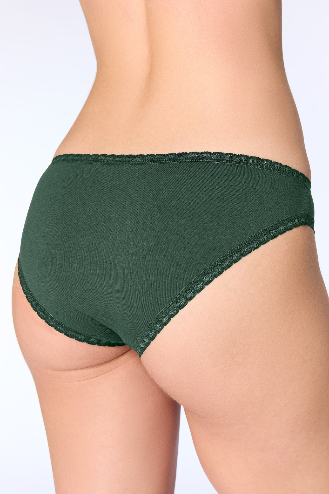 1111-067 | Damenslip mit Spitze - Tannennadel