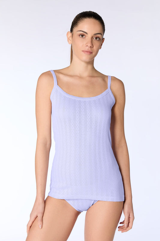 1241-148 | Damen Jacquard Top - Lavendelblau