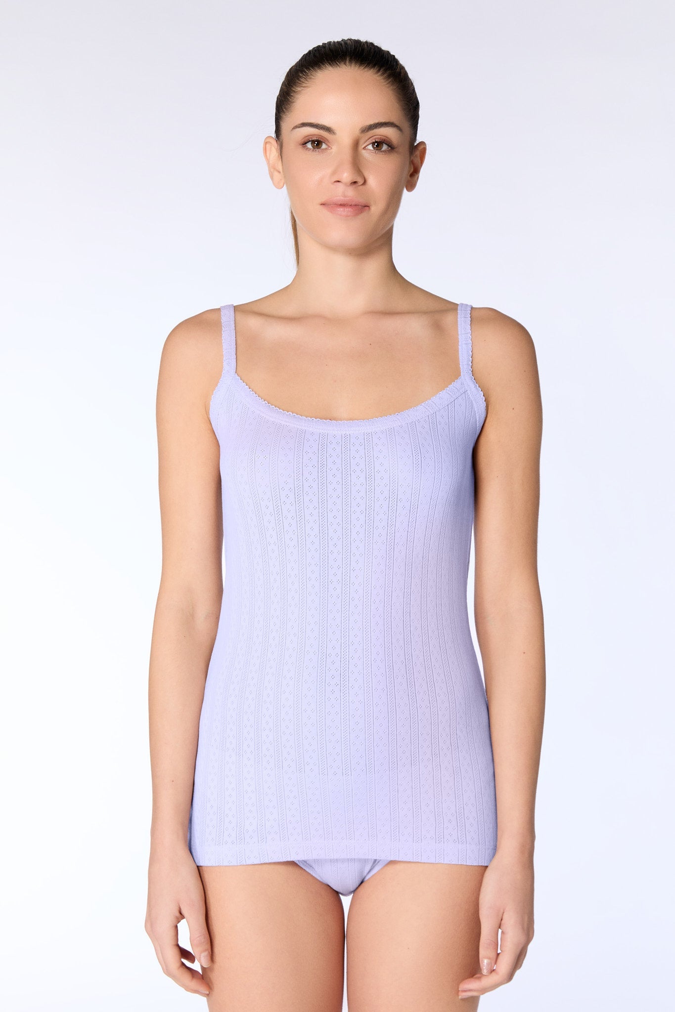 1241-148 | Damen Jacquard Top - Lavendelblau