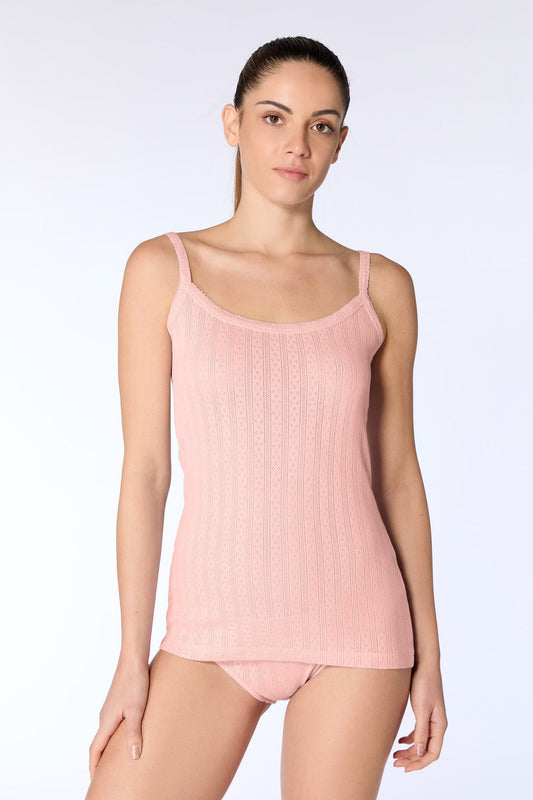 1241-149 | Damen Jacquard Top - Pfirsich