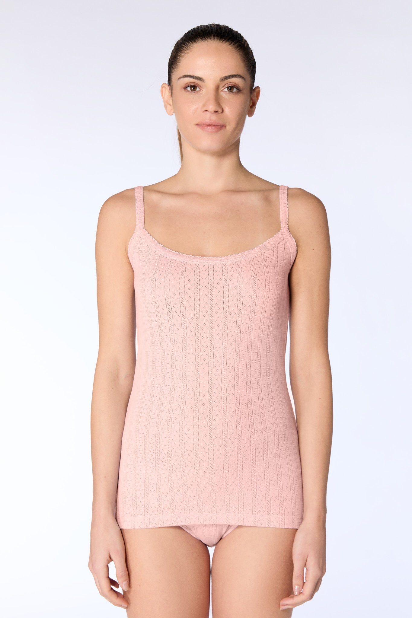 1241-149 | Damen Jacquard Top - Pfirsich