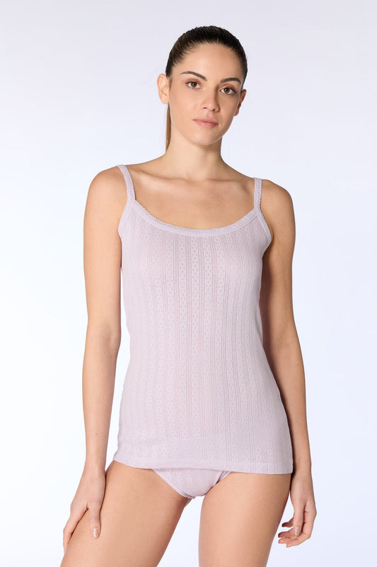 1241-151 | Damen Jacquard Top - Blasslila