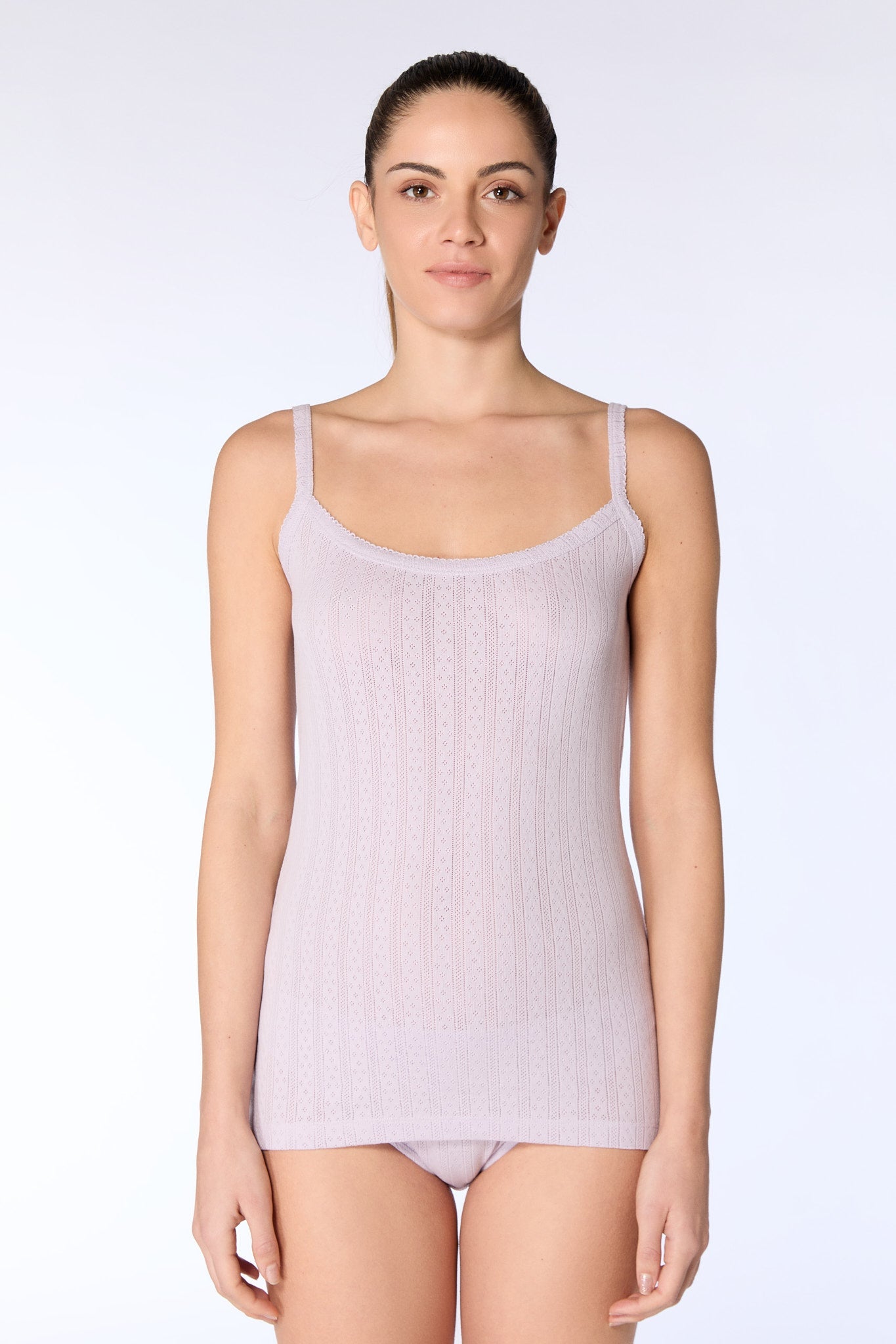 1241-151 | Damen Jacquard Top - Blasslila