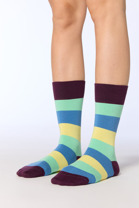 2367 | Unisex Strümpfe - Magenta/Kiwi/Aquamarin/Lime
