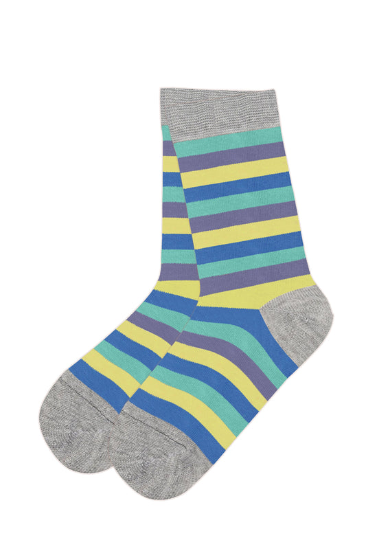 3330 | Kinder Socken - Kiwi/Lavendel/Lime/Aquamarin