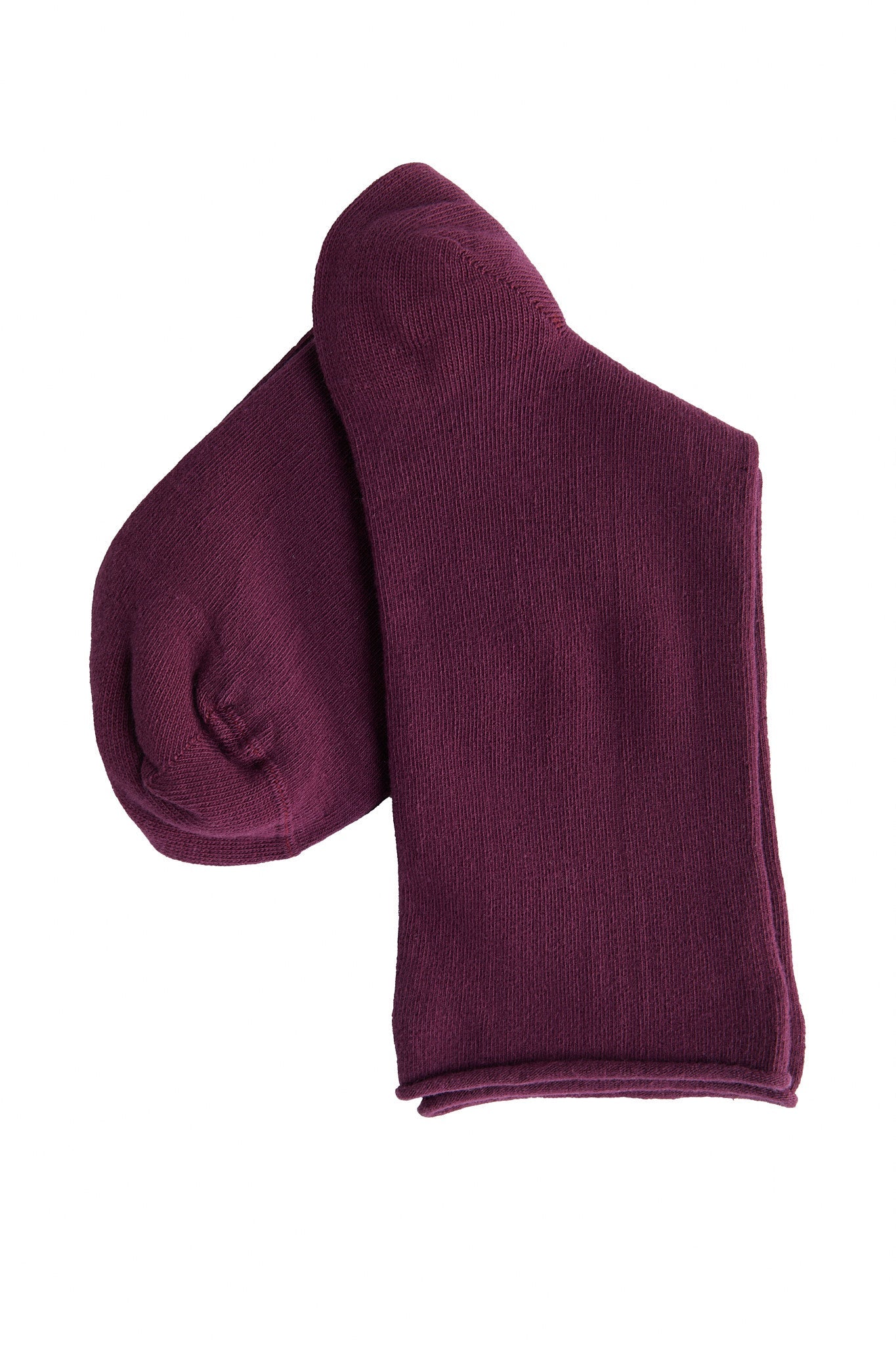 9503 | Socken mit Rollrand - Bordeaux (6er Pack)