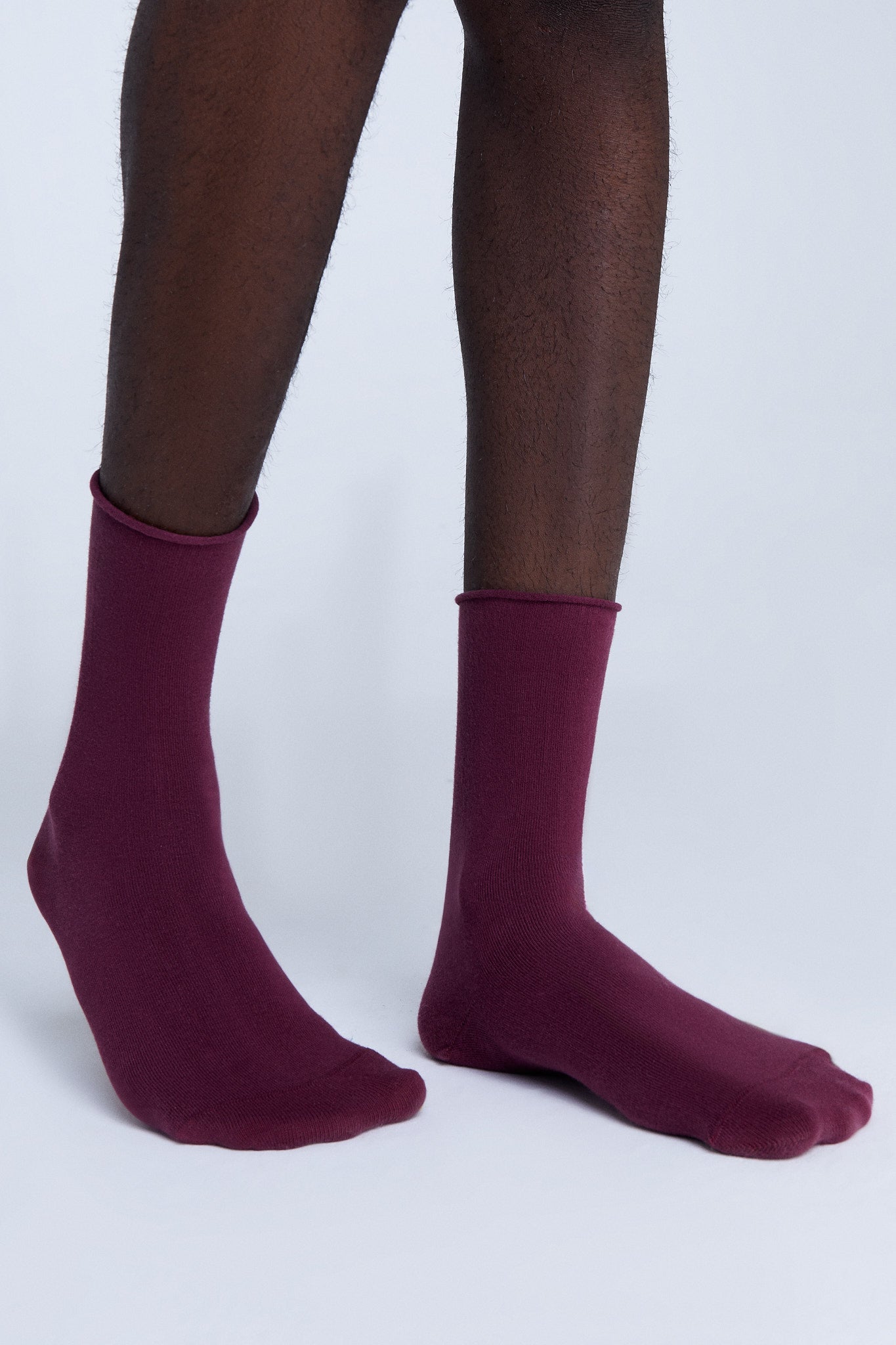 9503 | Socken mit Rollrand - Bordeaux (6er Pack)