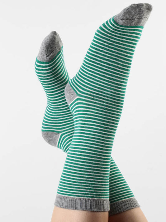 1307 | Socks - green-white-striped
