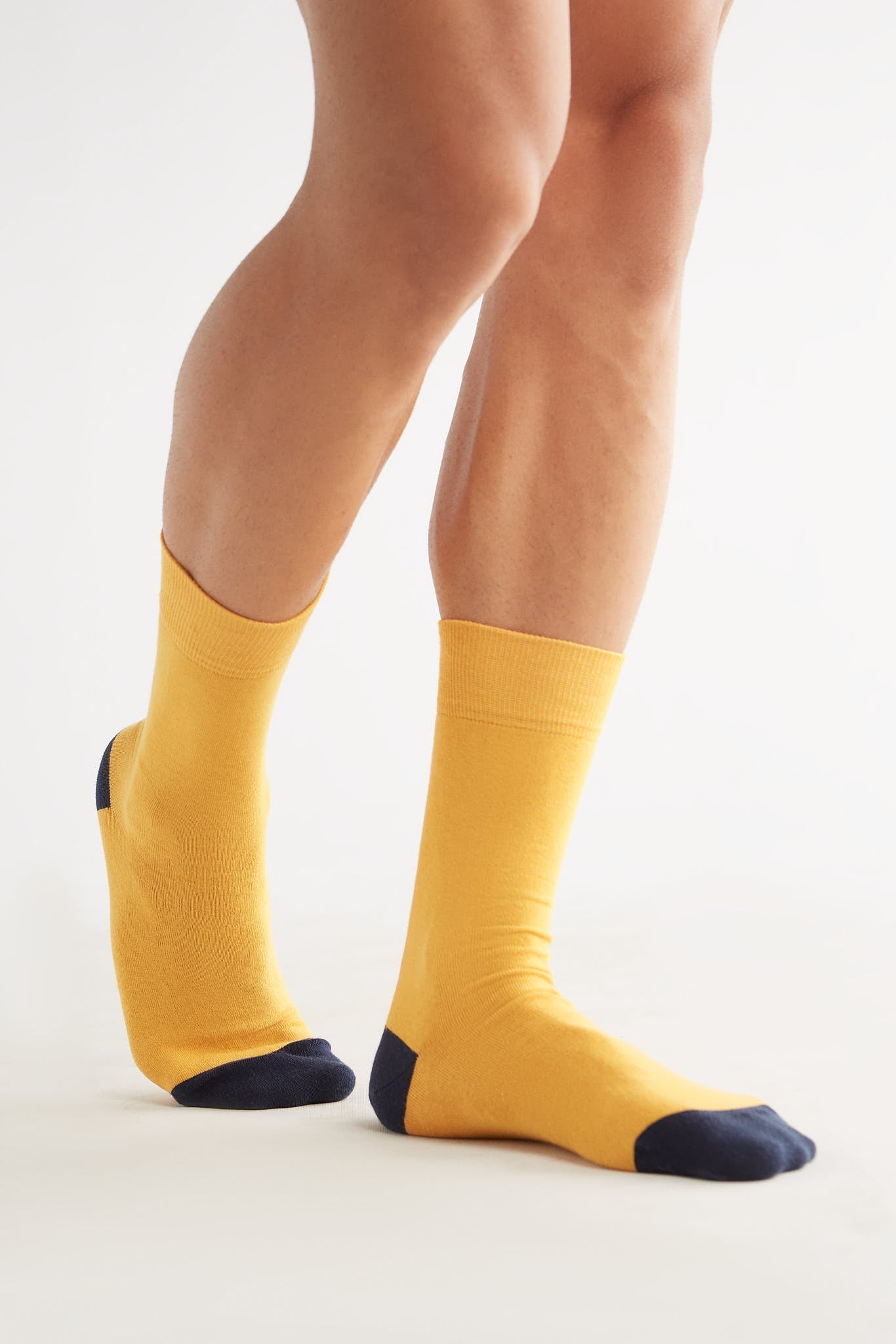 2317 | Stockings, Indigo/Mustard Yellow