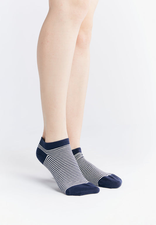 9321 | Unisex Socks - Indigo/Natural Stripe (6 Pack)